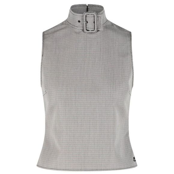 Courreges 'Buckle' Tank Top In Beige Wool Blend Women